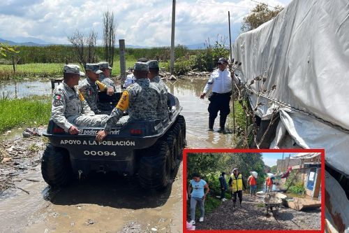 Refuerzan labores de encostalamiento en San Pedro Tultepec como parte del Plan DN-III-E